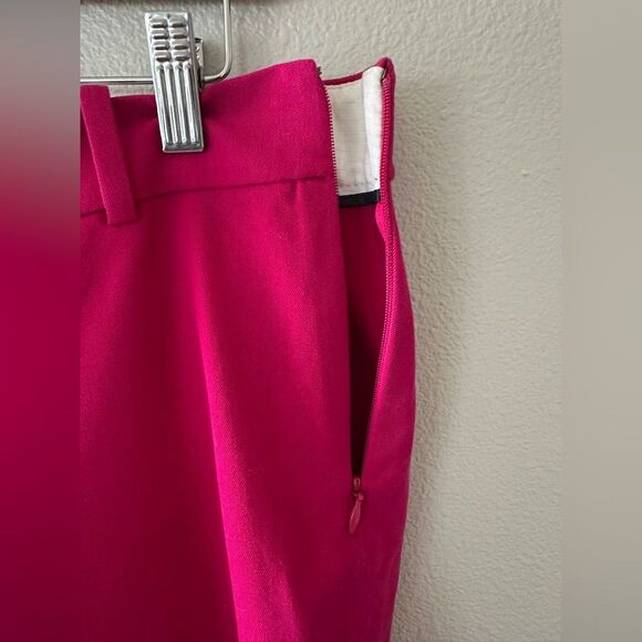 J. Crew Minnie Ankle Pant Berry Pink in Stretch Cotton Size 4 - Picture 5 of 8